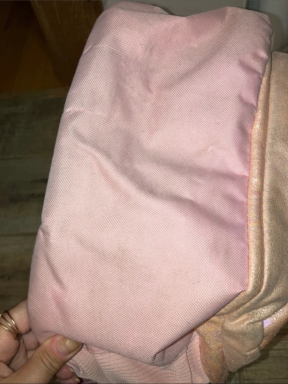 MORE THAN MAGIC KIDS 17” Pink Iridescent Backpack with Patches